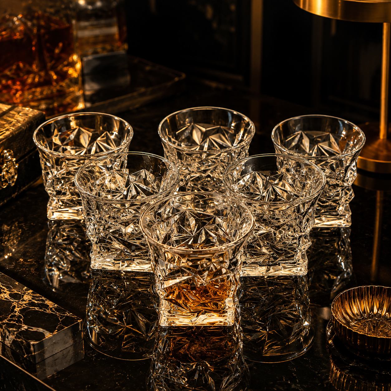 Yuzan™ Whiskyset – Karaffe & 6 Gläser